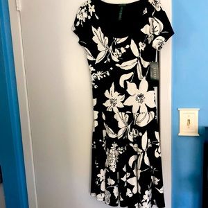 NWT Authentic Lauren by Ralph Lauren‎ cap sleeve A Line dress size small
